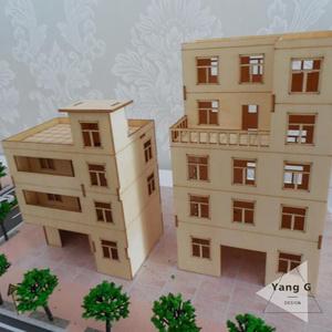 房屋城市楼房模型场景建模沙盘r套装别墅建筑材料手工高楼房子室